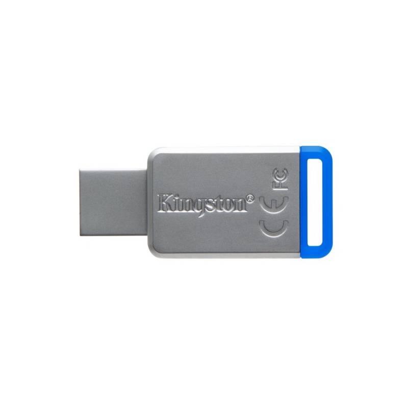 USB Flash Kingston DataTraveler 50 64GB modrý kovový, USB, Flash, Kingston, DataTraveler, 50, 64GB, modrý, kovový