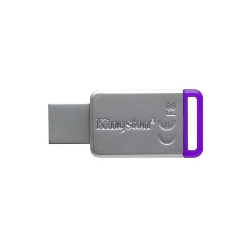 USB Flash Kingston DataTraveler 50 8GB fialový kovový