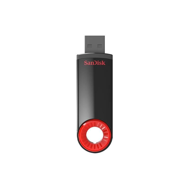 USB Flash Sandisk Cruzer Dial 16 GB černý červený