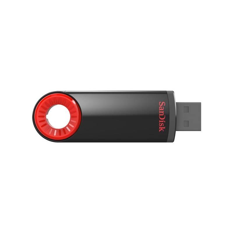 USB Flash Sandisk Cruzer Dial 16 GB černý červený