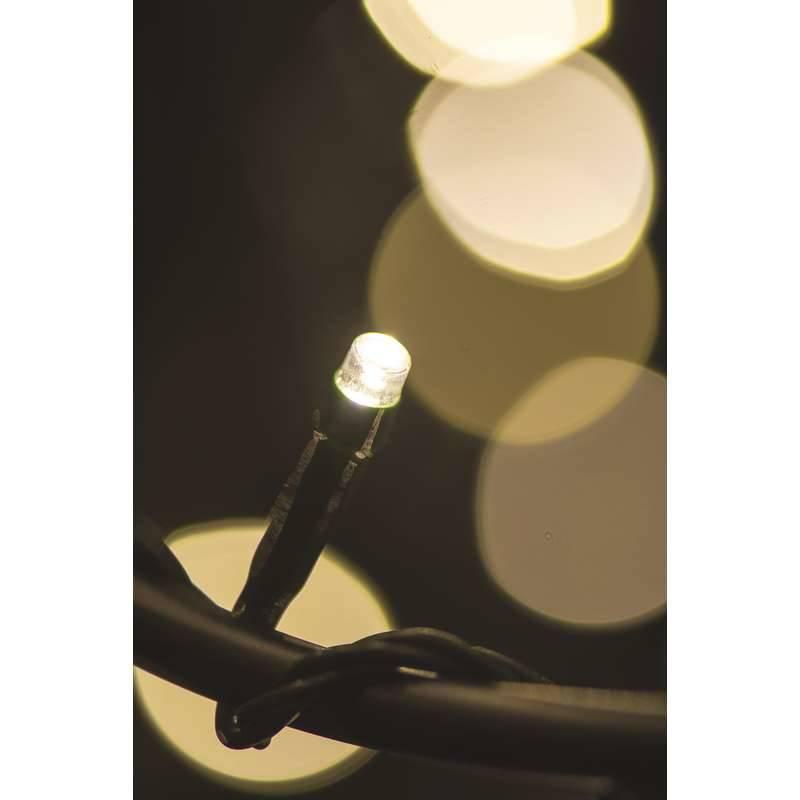 Vánoční osvětlení EMOS 80 LED, 8m, řetěz, teplá bílá, časovač, i venkovní použití