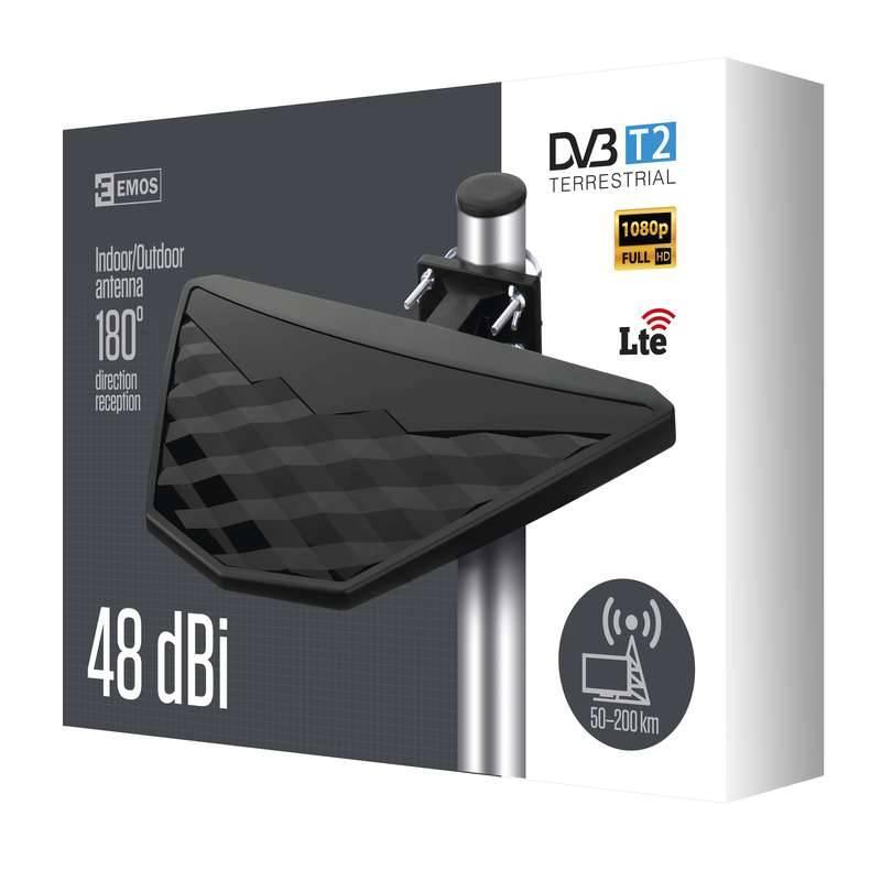 Venkovní anténa EMOS BEN-DIO2 černá