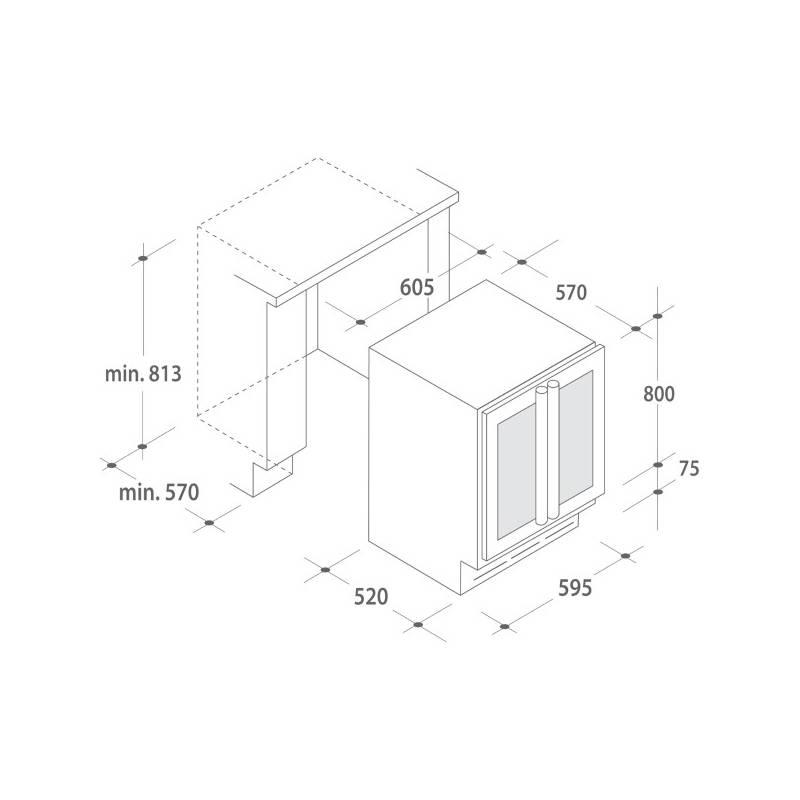 Vinotéka Candy CCVB 60D černá
