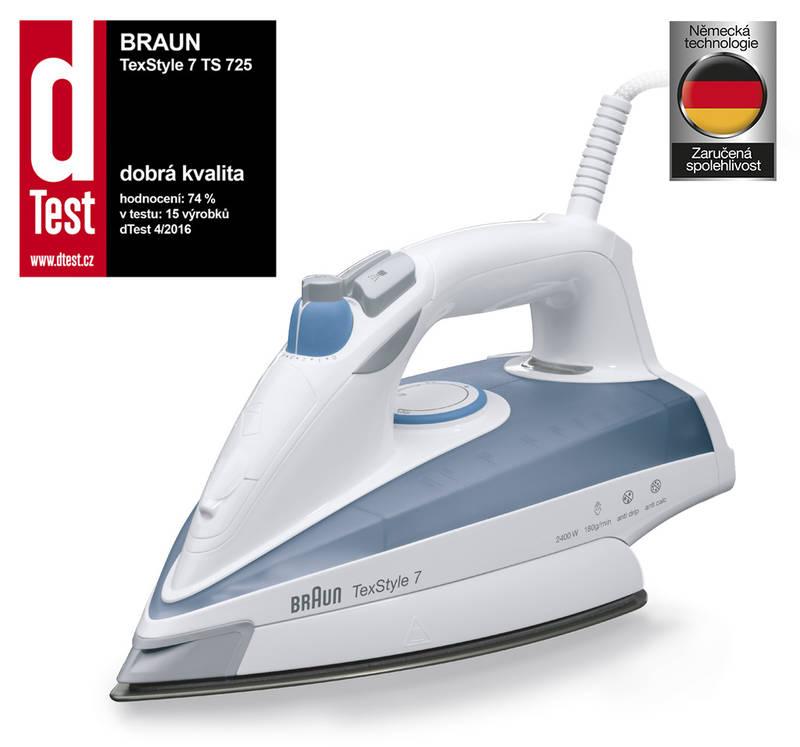 Žehlička Braun TexStyle 7 TS725A bílá modrá