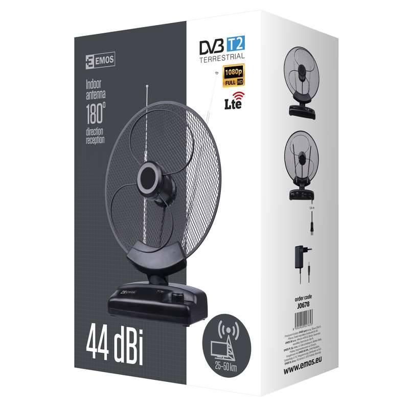 Anténa pokojová EMOS UVR-AV022 černá