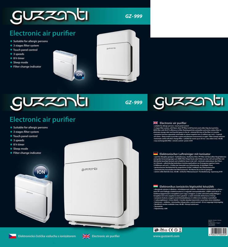 Čistička vzduchu Guzzanti GZ 999 bílá, Čistička, vzduchu, Guzzanti, GZ, 999, bílá