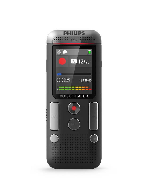 Diktafon Philips DVT2510 černý, Diktafon, Philips, DVT2510, černý