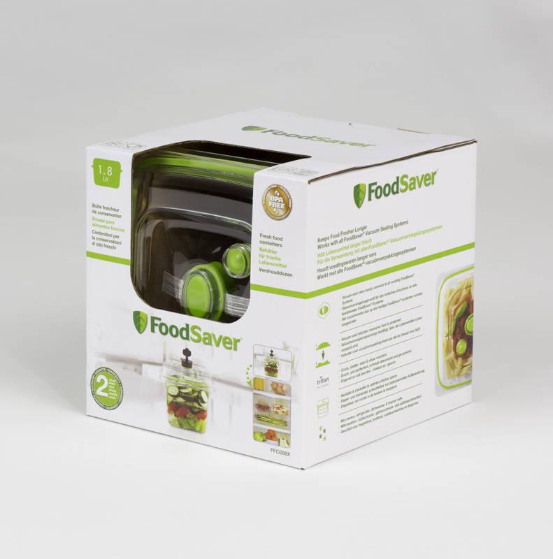 Dóza na potraviny Bionaire FoodSaver Fresh FFC008X zelená průhledná, Dóza, na, potraviny, Bionaire, FoodSaver, Fresh, FFC008X, zelená, průhledná