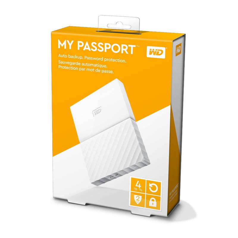 Externí pevný disk 2,5" Western Digital My Passport 4TB bílý