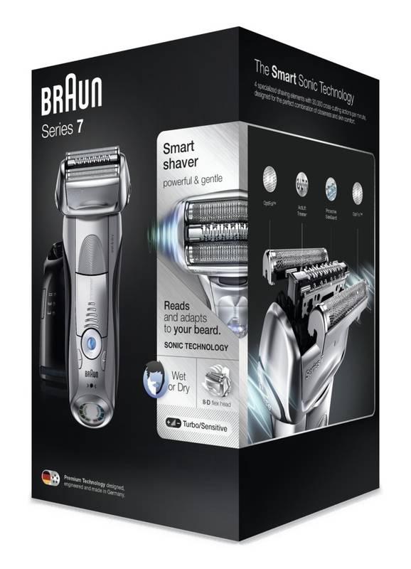 Holicí strojek Braun Series 7 7899cc Clean&Charge Wet&Dry stříbrný