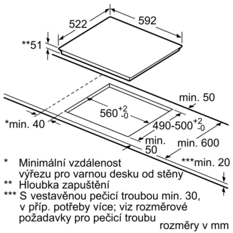 Indukční varná deska Bosch PUE611BF1E černá