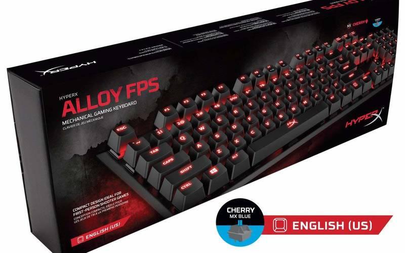 Klávesnice HyperX Alloy FPS Mechanical, MX Blue, US černá