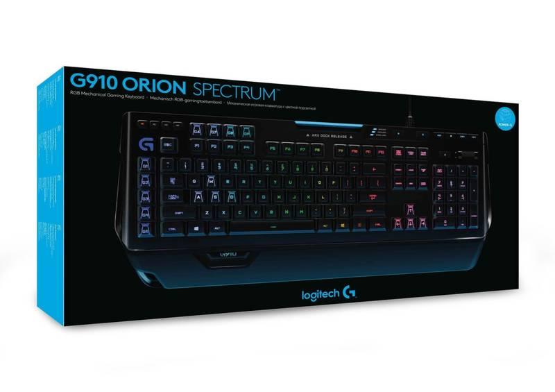 Klávesnice Logitech Gaming G910 Orion Spectrum, US černá