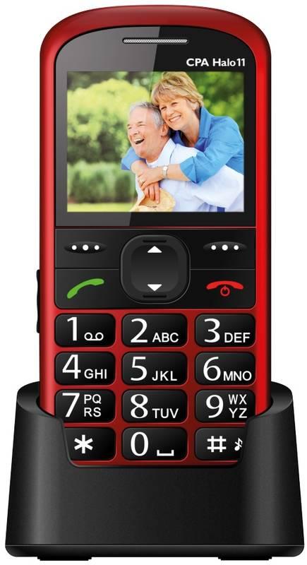 Mobilní telefon CPA Halo 11 červený