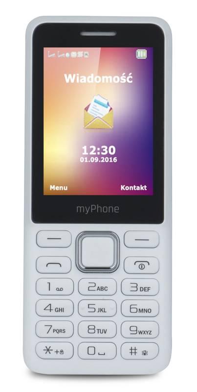Mobilní telefon myPhone 6310 Dual SIM bílý, Mobilní, telefon, myPhone, 6310, Dual, SIM, bílý