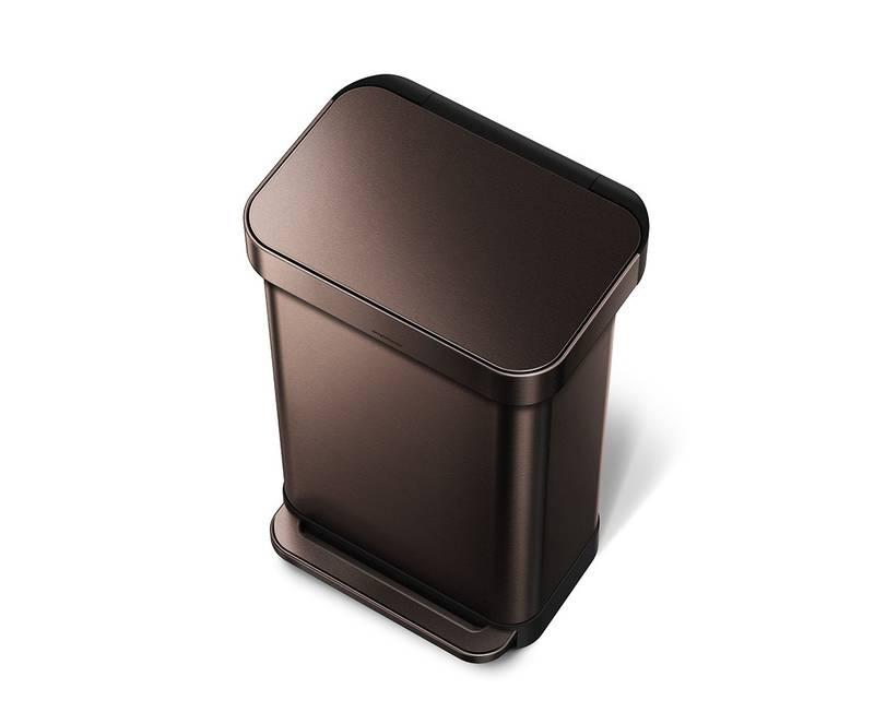 Odpadkový koš Simplehuman 45 l, tmavý bronz