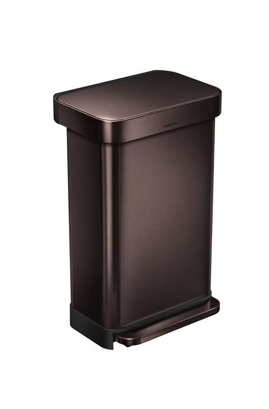Odpadkový koš Simplehuman 45 l, tmavý bronz