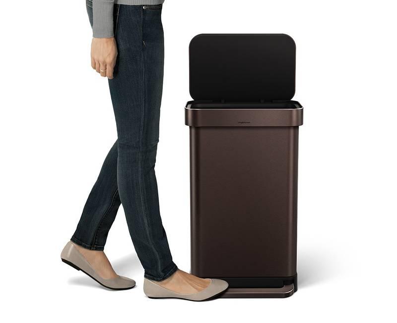 Odpadkový koš Simplehuman 45 l, tmavý bronz