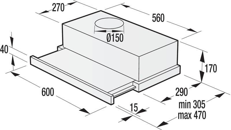 Odsavač par Gorenje Essential BHP623E10W bílý