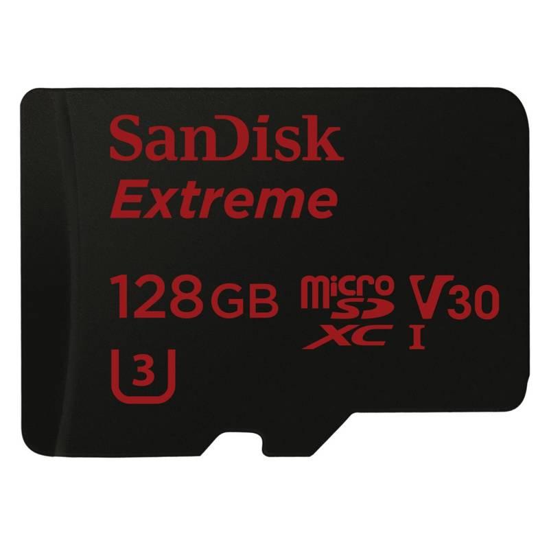 Paměťová karta Sandisk Micro SDXC Extreme AC 128GB UHS-I U3 V30 adapter černá