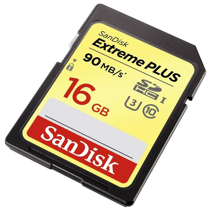 Paměťová karta Sandisk SDHC Extreme Plus 16GB UHS-I U3 černá