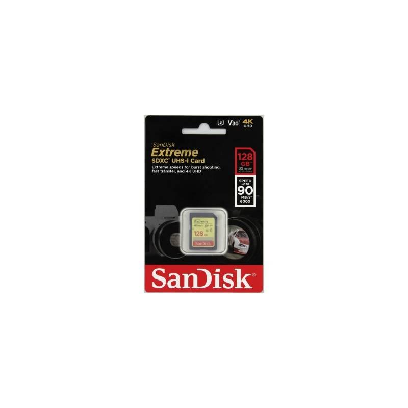 Paměťová karta Sandisk SDXC Extreme 128GB UHS-I U3 černá