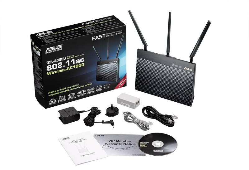 Router Asus DSL-AC68U černý, Router, Asus, DSL-AC68U, černý