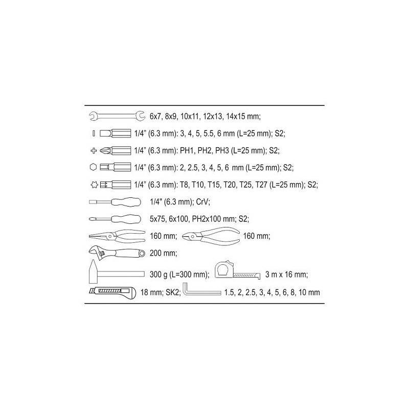 Sada nářadí YATO 44 ks