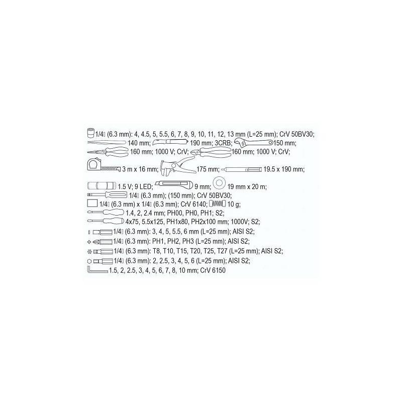 Sada nářadí YATO 68 ks kufřík