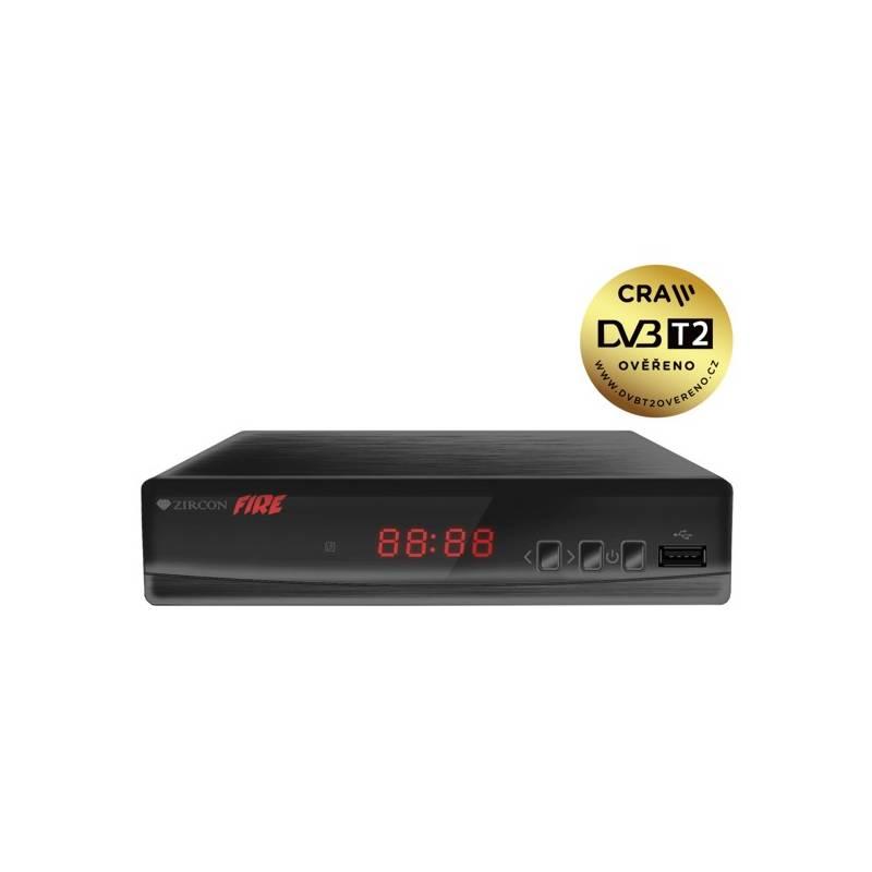 Set-top box Zircon FIRE s DVB-T2 s HEVC černý