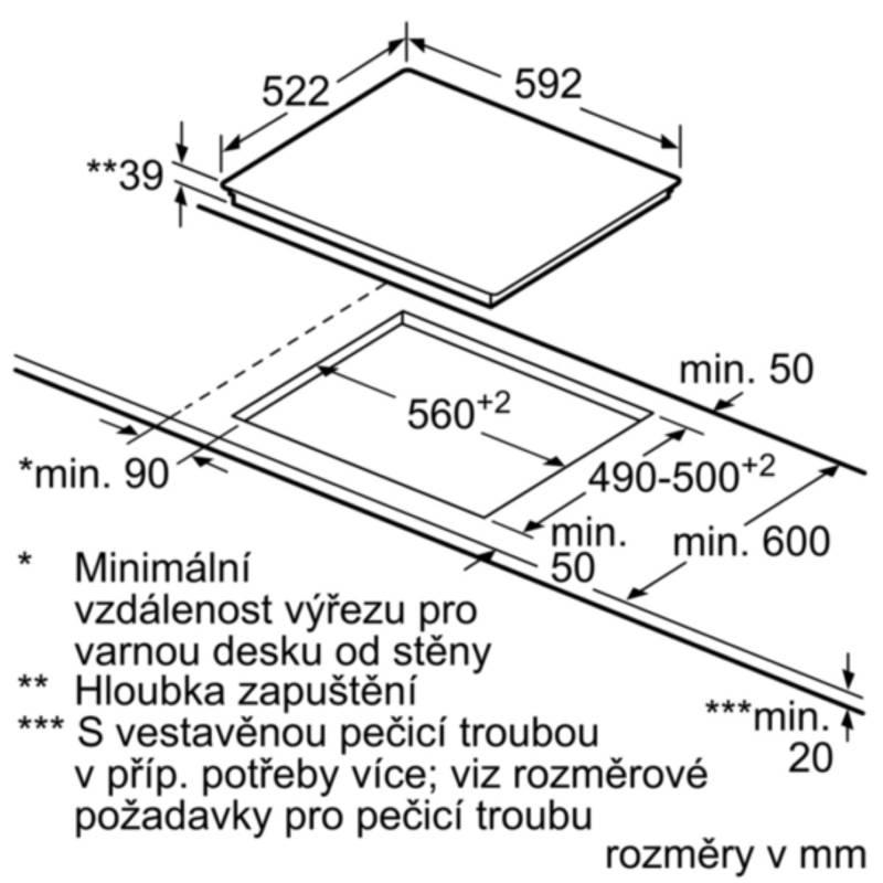 Sklokeramická varná deska Bosch PKN651FP1E černá