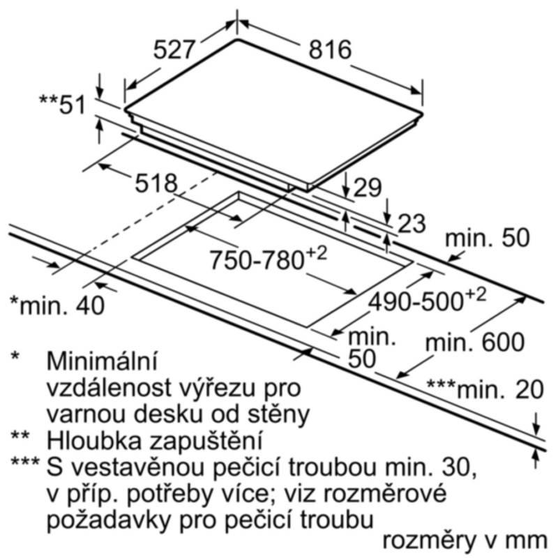 Sklokeramická varná deska Bosch PXV875DC1E černá