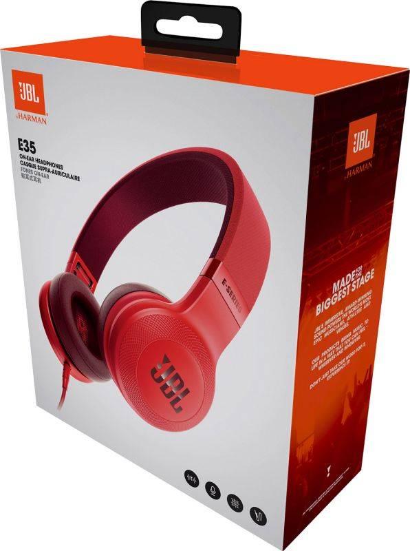 Sluchátka JBL E35 červená