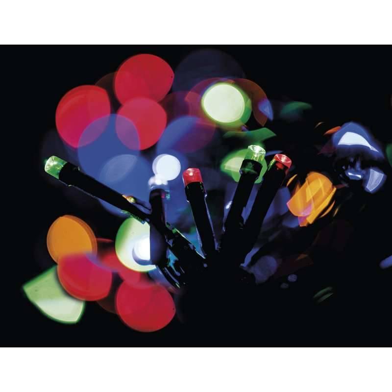 Vánoční osvětlení EMOS 120 LED, 12m, řetěz, vícebarevná, časovač, i venkovní použití