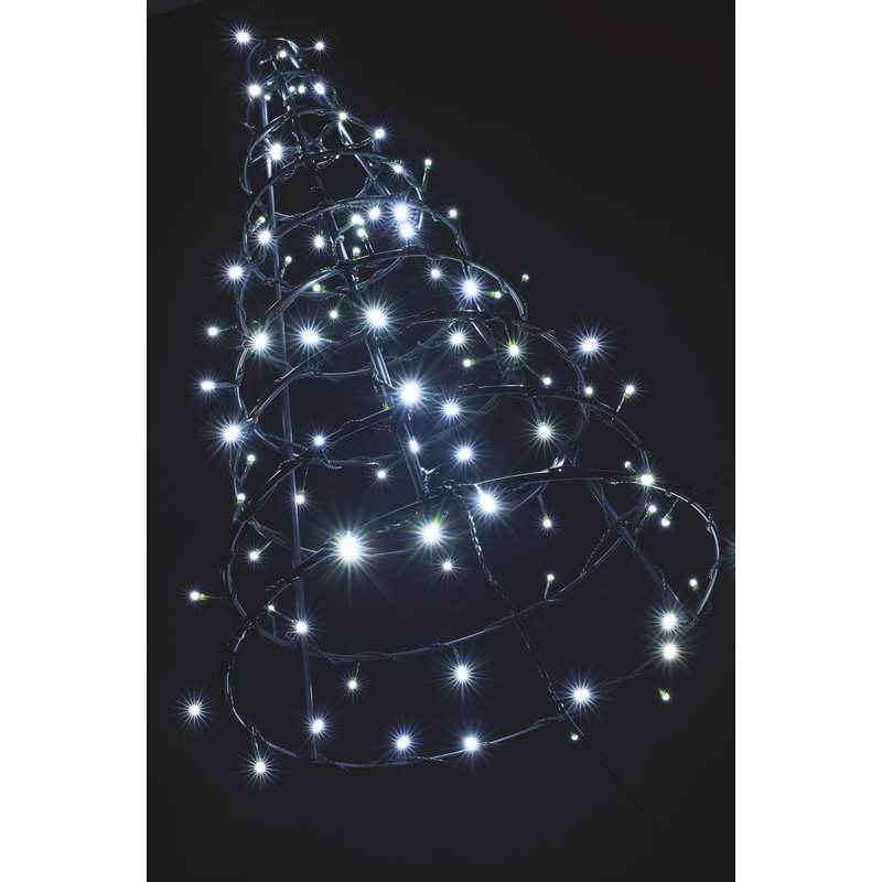 Vánoční osvětlení EMOS 180 LED, 18m, řetěz, studená bílá, časovač, i venkovní použití