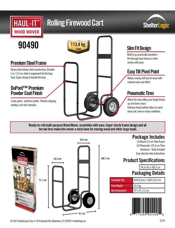 Vozík na dřevo ShelterLogic 90490, Vozík, na, dřevo, ShelterLogic, 90490