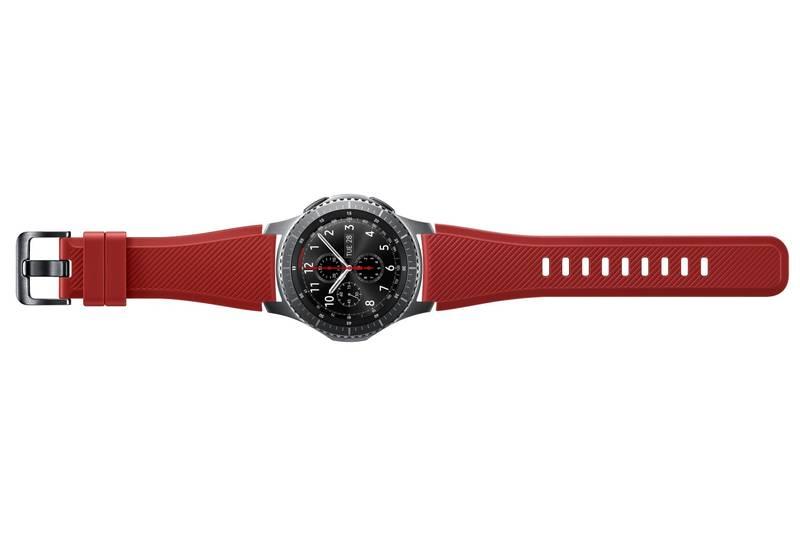 Výměnný pásek Samsung silikonový pro Gear S3 Frontier červený