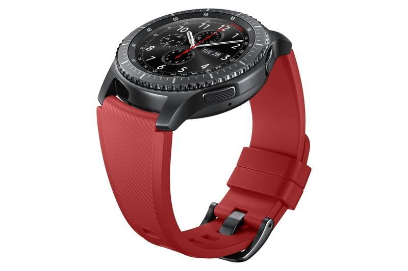 Výměnný pásek Samsung silikonový pro Gear S3 Frontier červený