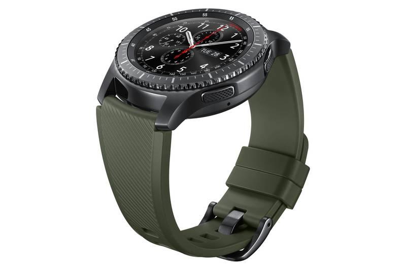 Výměnný pásek Samsung silikonový pro Gear S3 Frontier khaki