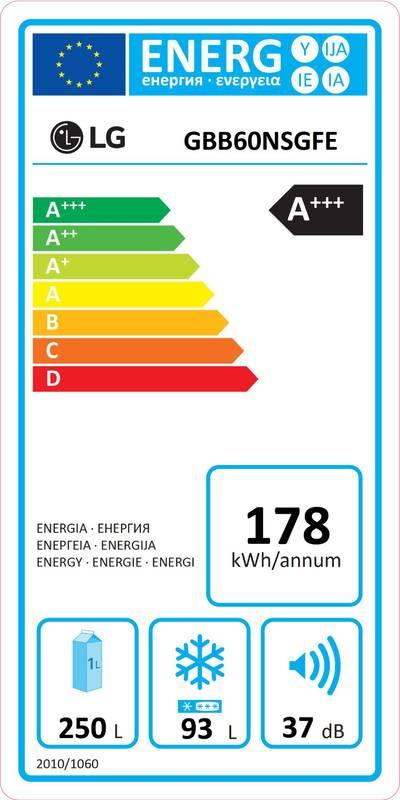 Chladnička s mrazničkou LG GBB60NSGFE nerez