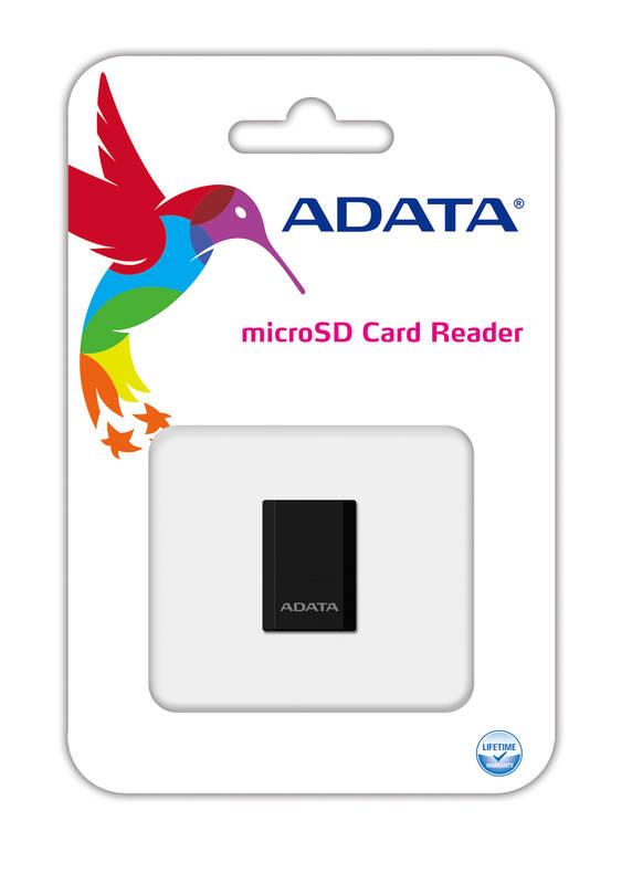 Čtečka paměťových karet ADATA MicroReader Ver.3, MicroSD, USB 2.0 černá