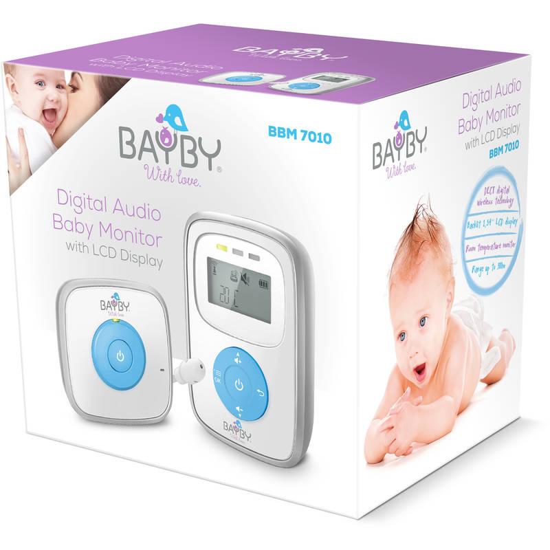 Dětská elektronická chůva BAYBY BBM 7010 digitální audio s LCD bílá