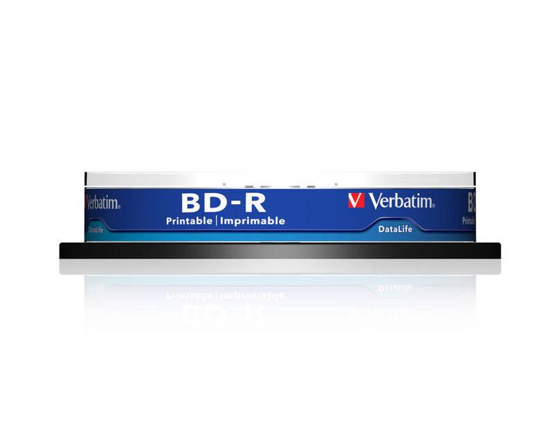 Disk Verbatim Printable BD-R SL 25GB, 6x, 10-cake