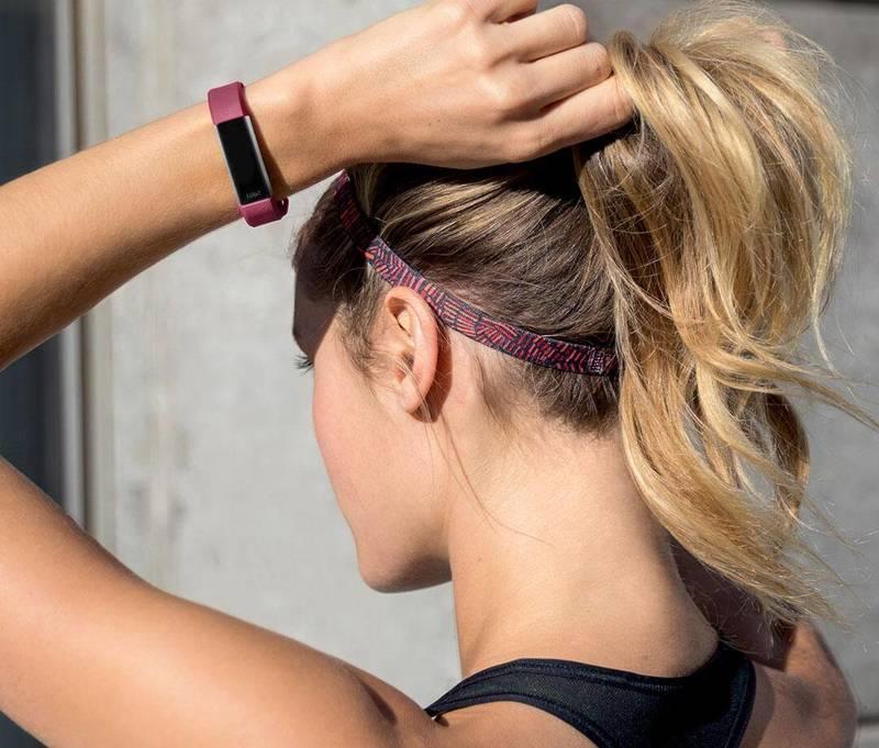Fitness náramek Fitbit Alta HR small - Fuchsia