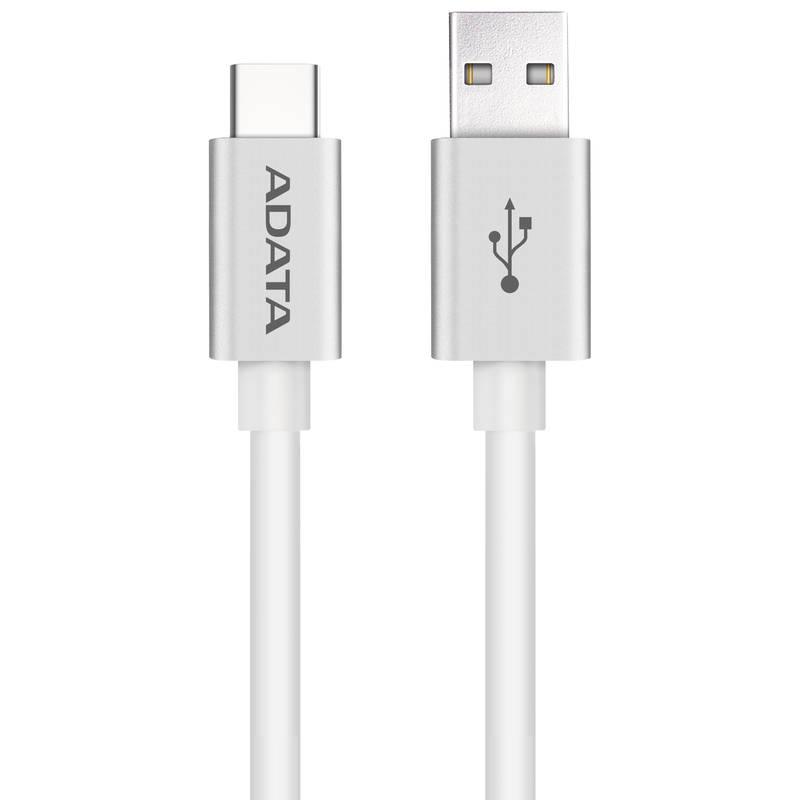 Kabel ADATA USB 2.0 USB-C, 1m, hliníkový bílý