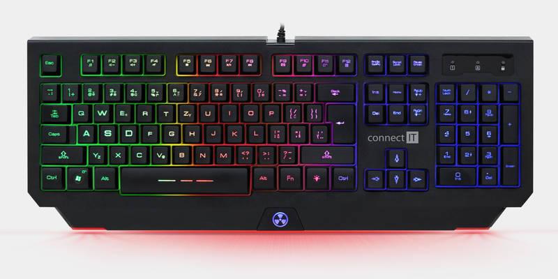 Klávesnice Connect IT Battle Rainbow, CZ černá