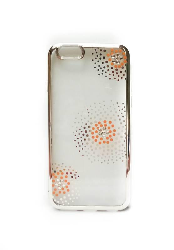 Kryt na mobil Beeyo Flower Dots pro Apple iPhone 6 6s stříbrný