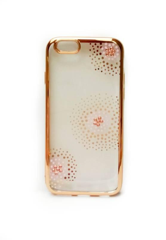 Kryt na mobil Beeyo Flower Dots pro Apple iPhone 6 6s zlatý