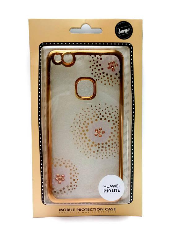 Kryt na mobil Beeyo Flower Dots pro Huawei P10 Lite zlatý
