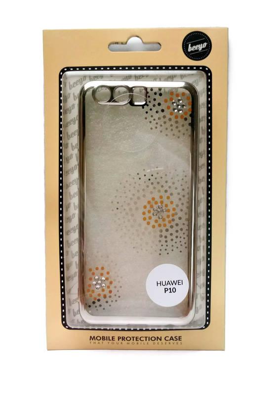Kryt na mobil Beeyo Flower Dots pro Huawei P10 stříbrný